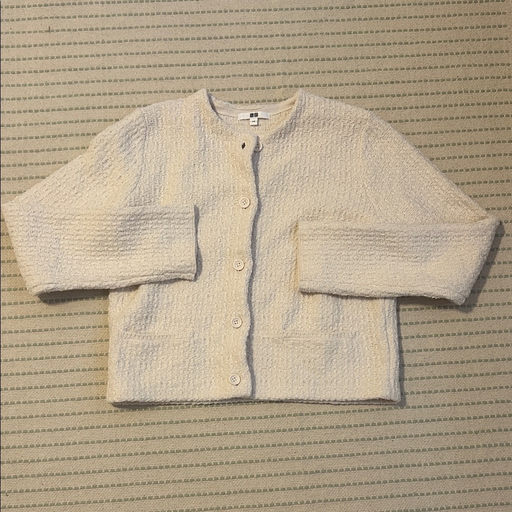 Uniqlo Cream Cardigan Sweater